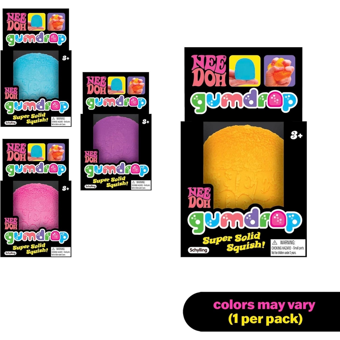 NeeDoh Gumdrop — Cubes & Shapes sensory fidget toy, NeeDoh stress ball — photo 2 of 11