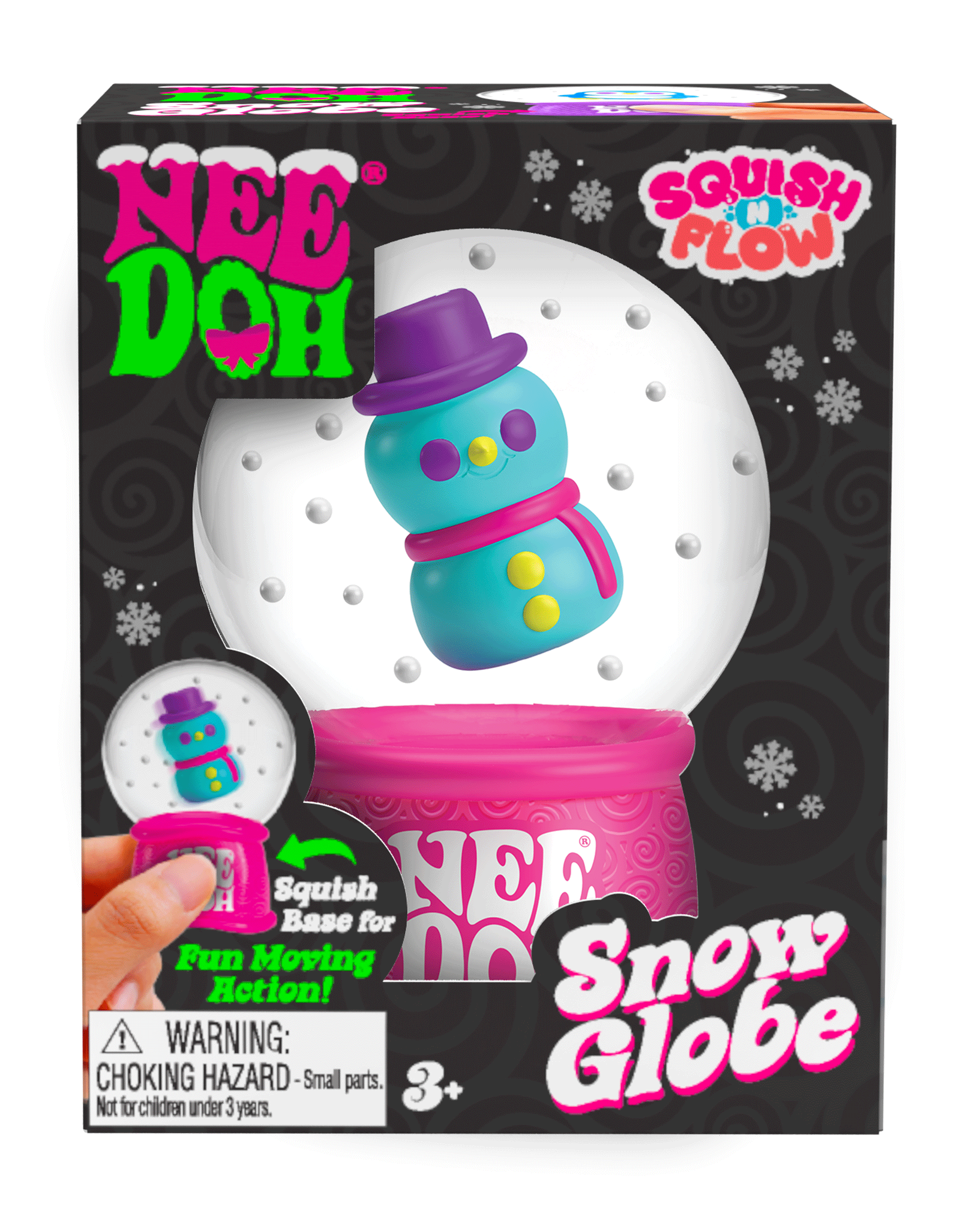 NeeDoh Squish N Flow Snow Globe — Seasonal sensory fidget toy, NeeDoh stress ball — photo 3 of 6