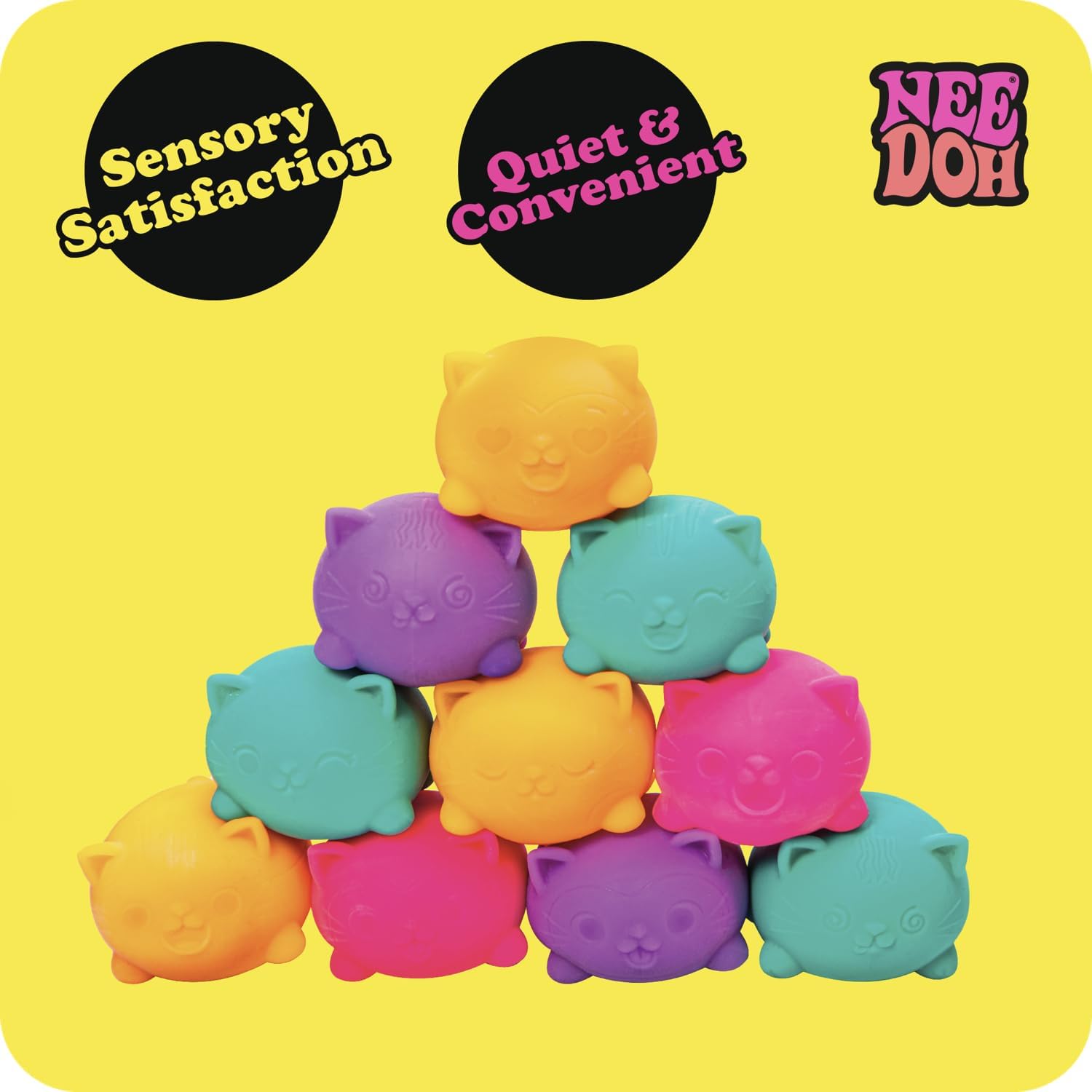 Teenie NeeDoh® Cool Kittens Multipack — Teenie Series sensory fidget toy, NeeDoh stress ball — photo 2 of 11