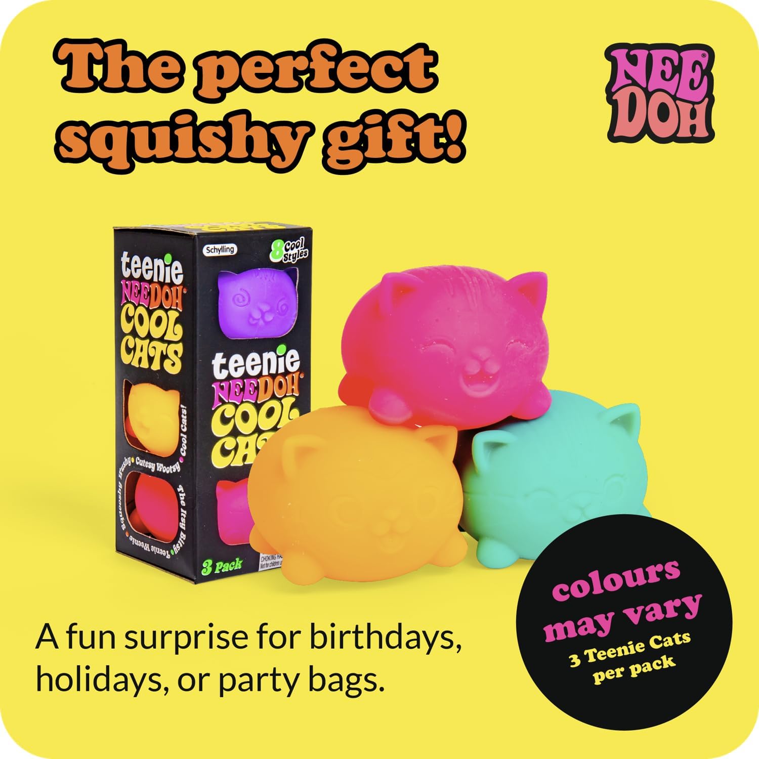 Teenie NeeDoh® Cool Kittens Multipack — Teenie Series sensory fidget toy, NeeDoh stress ball — photo 4 of 11