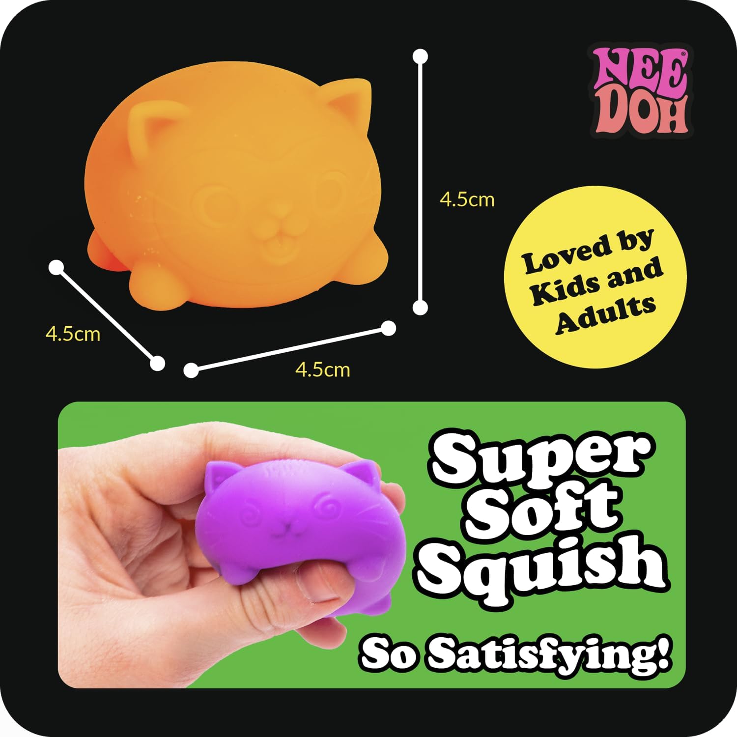 Teenie NeeDoh® Cool Kittens Multipack — Teenie Series sensory fidget toy, NeeDoh stress ball — photo 7 of 11